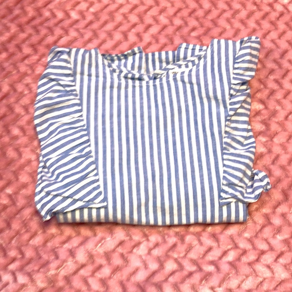 Blue and white stripe top